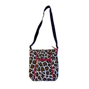 Betsey Johnson Purse Crossbody Pink Animal Print Zip Close Pockets Luv Betsey